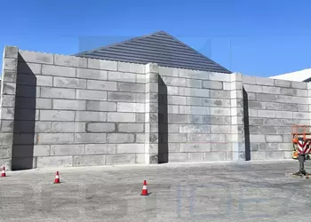 Ściana do budowy hali magazynowej z bloczków